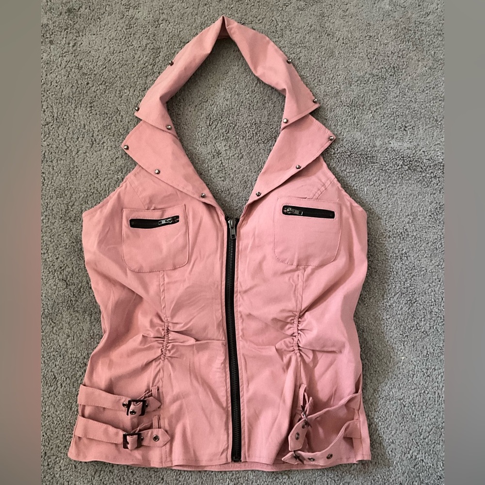 Pink halter top